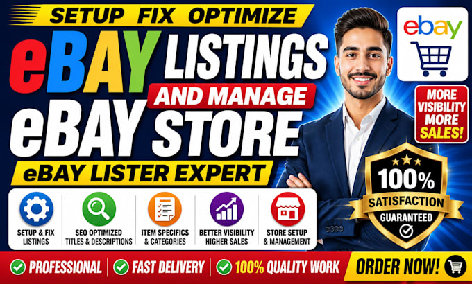 setup fix optimize ebay listings manage and ebay store ebay listing management
