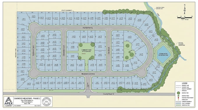 create subdivision map, master plan, neighborhood layout and site plan