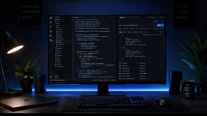 build custom django backend rest api and python database