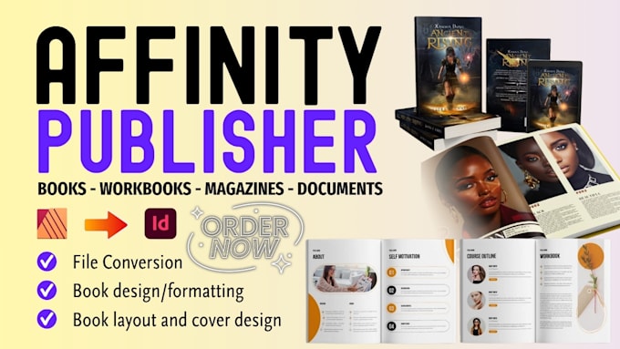 do affinity publisher design, formatting, indesign file conversion layout design