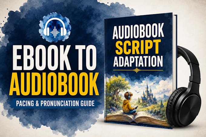 do ebook to audiobook script adaptation with pacing and pronunciation