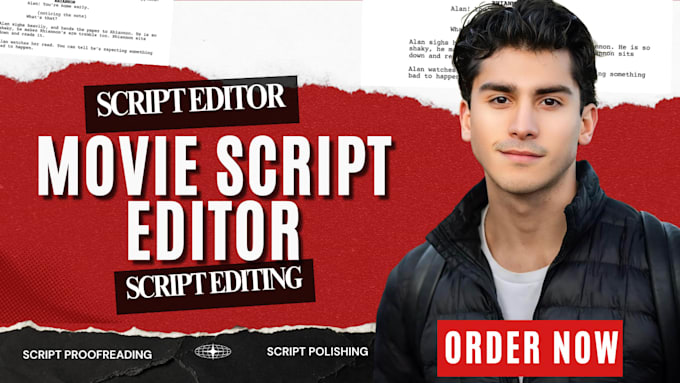 edit, proofread screenplay, movie script, TV series, film script, script editing