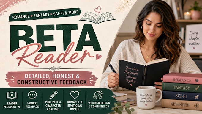 beta read and critique your novel as a professional beta reader