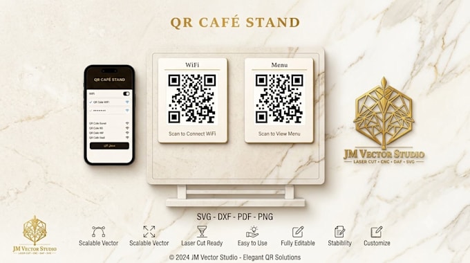 professional vector qr menu design cafe 2026