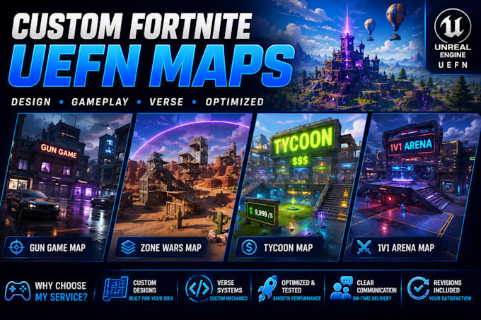 create a custom fortnite uefn map with gameplay
