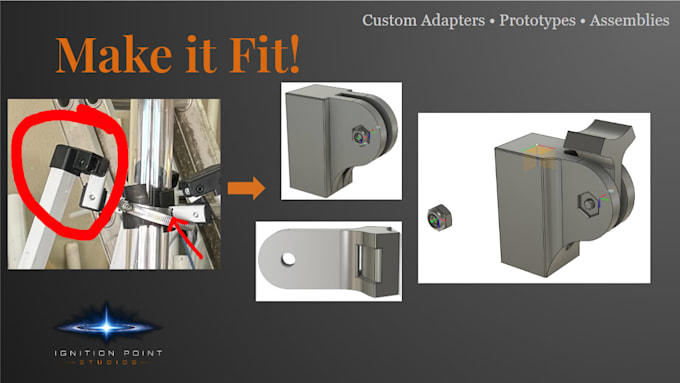 design a custom 3d printable adapter or interface