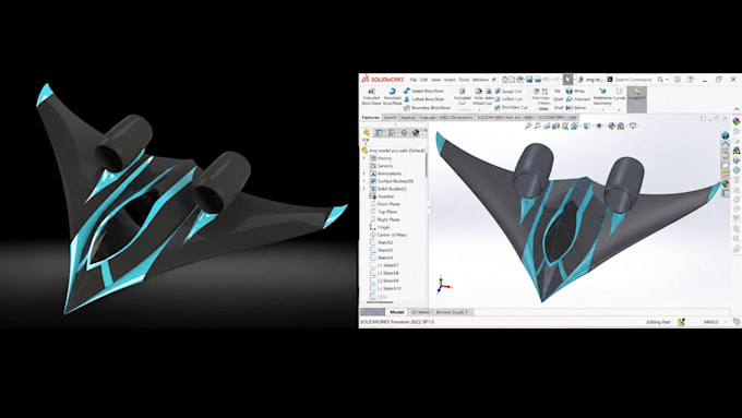 create 3d cad models in catia and solidworks