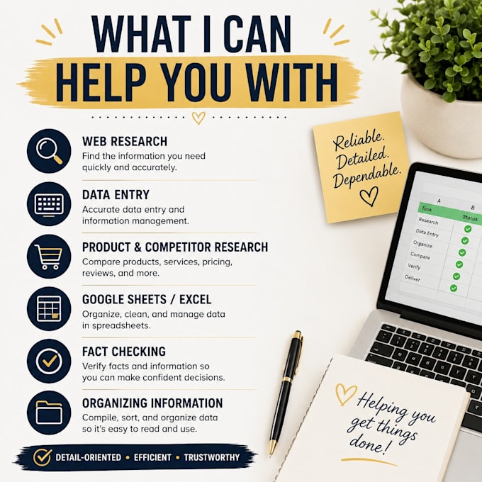 handle your research and admin tasks