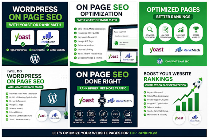 do wordpress on page SEO with yoast or rank math