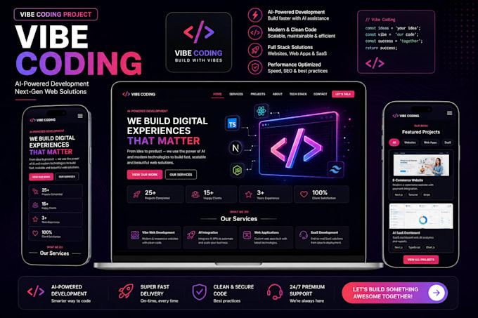 do vibe coding, ai web development and build modern web apps