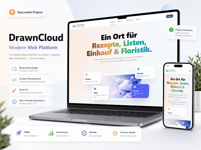 develop a modern professional responsive website