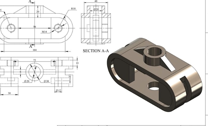 create 2d technical drawing cad drafting assembly mechanical manufacturing cad