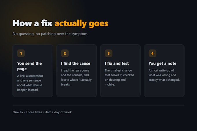 fix react, next js and node js bugs, including lovable and ai built apps