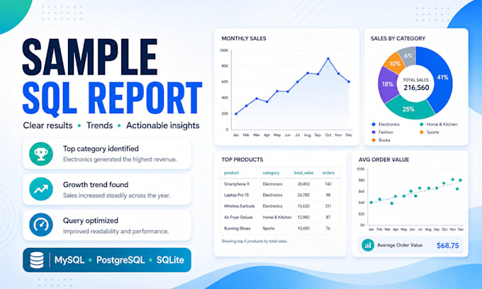 write sql queries and analyze your database