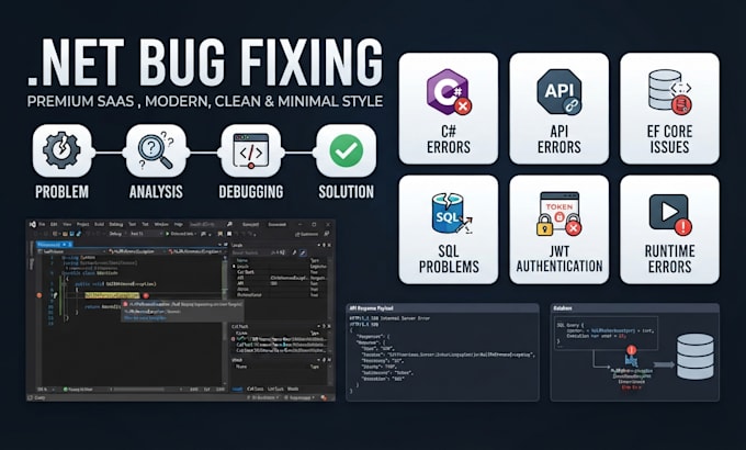 fix bugs and errors in your aspnet core and c sharp project