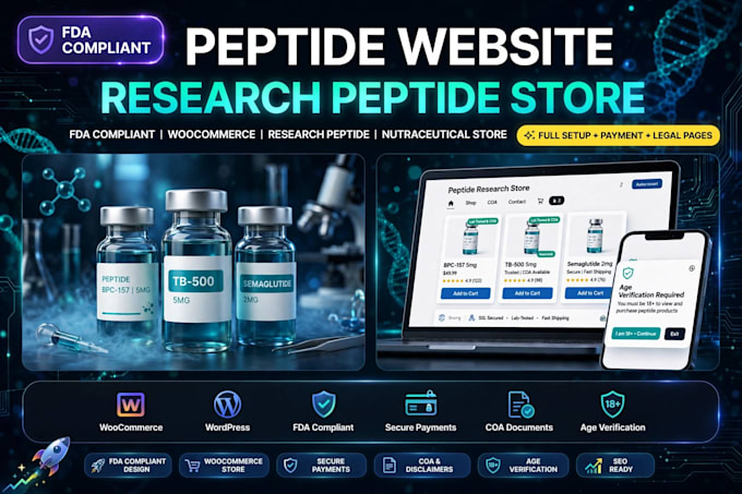 build peptide website fda complaint peptide website woocommerce peptide website
