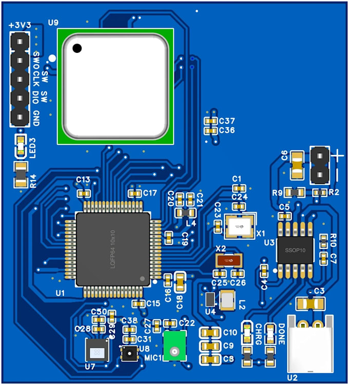 create esp32 pcb design with schematic, pcb layout, bom and gerber files