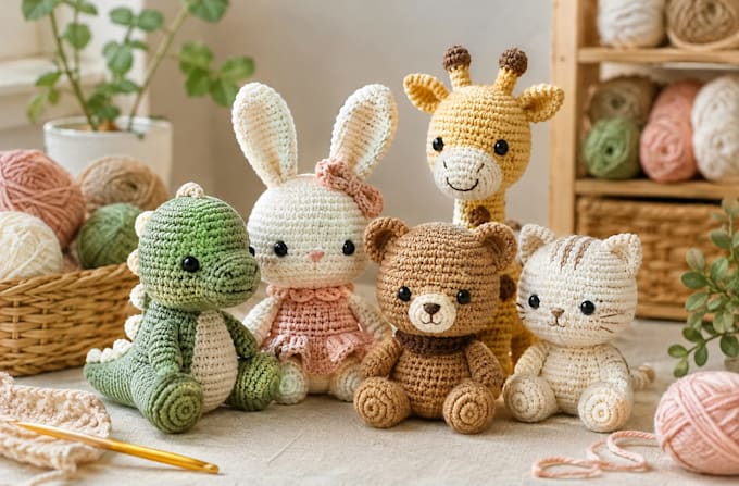 create custom amigurumi crochet plush patterns with step by step PDF