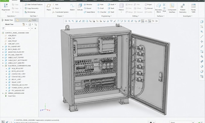 design electrical control panel cad, enclosure and sheet metal drawings