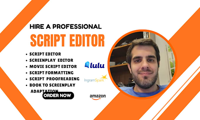 edit format script, screenplay, pilot, pitch deck,  tv series book adaptation