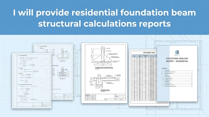 residential foundation beam structural calculations reports