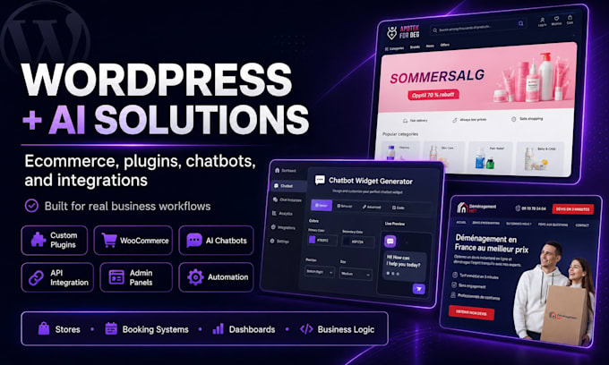 develop a custom wordpress plugin with API integration