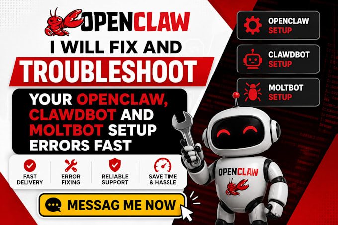 fix and troubleshoot your openclaw, clawdbot and moltbot setup errors fast