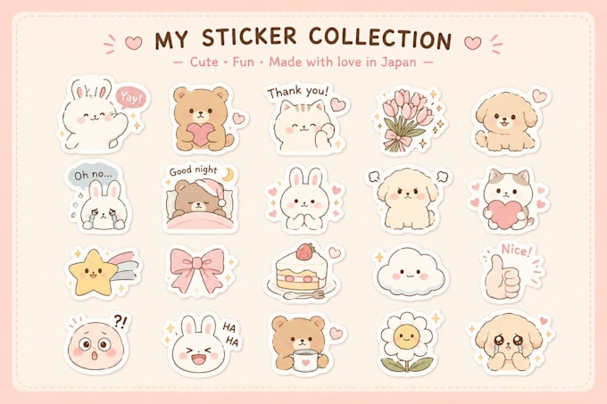 create cute custom digital stickers for you