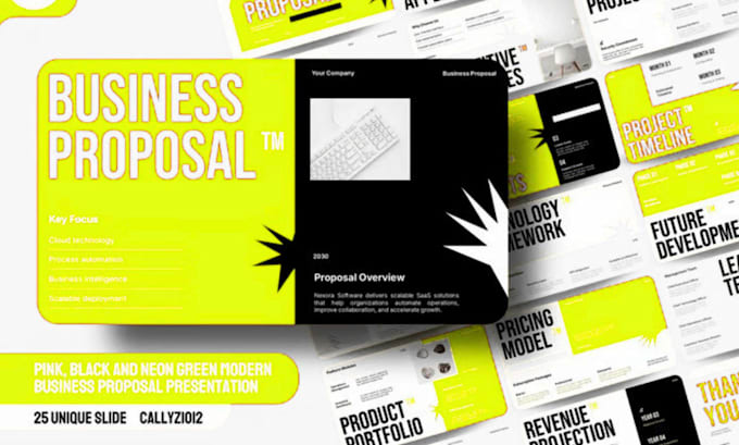 design business powerpoint startup investor pitch deck company profile