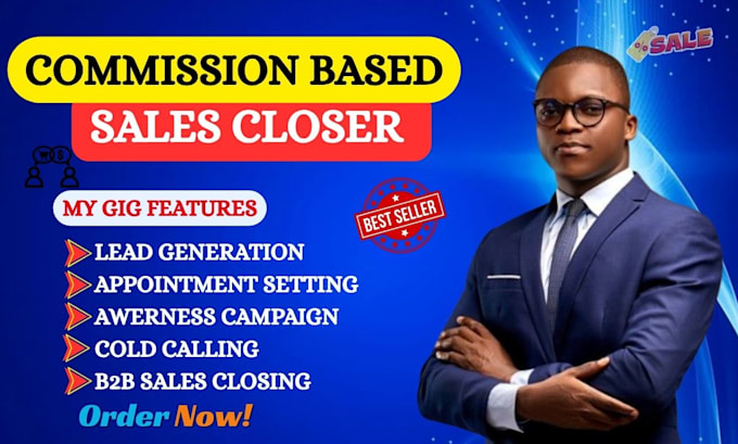 commission based b2b sales closer high ticket sales rep b2b appointment setting