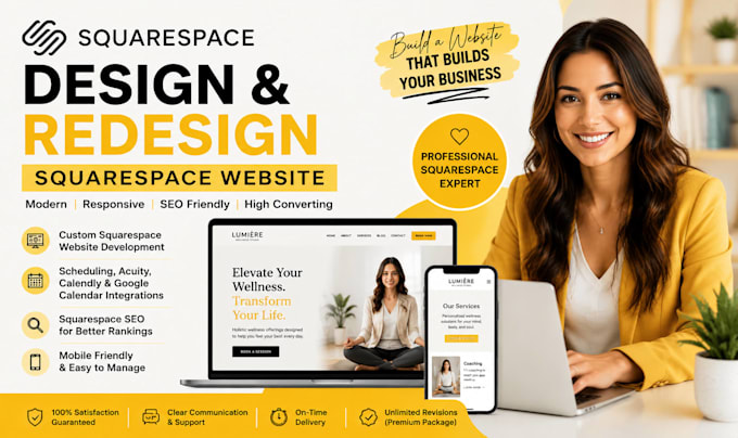 build squarespace website design, redesign squarespace website development