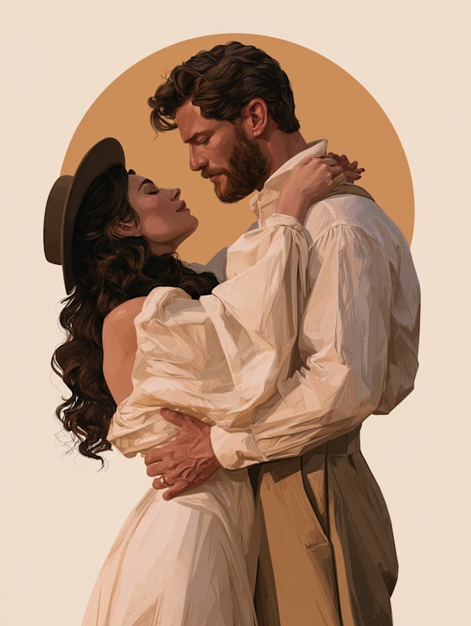 draw couple portrait illustration