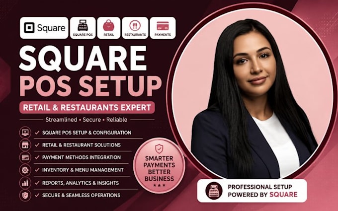 setup square pos for retail restaurant payment and inventory