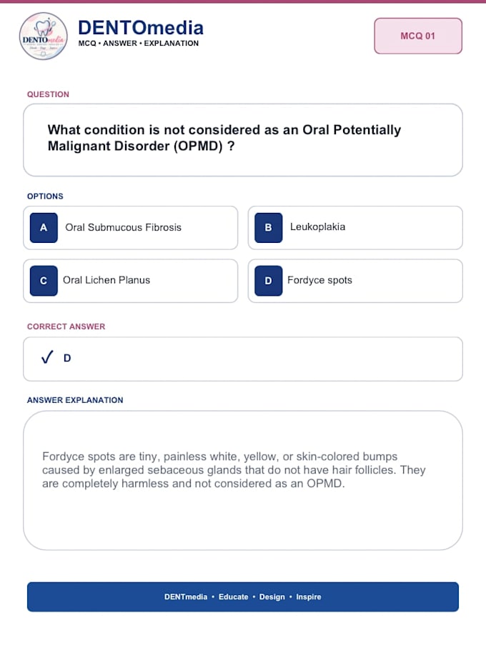 create high quality dental mcqs with answers and explanation