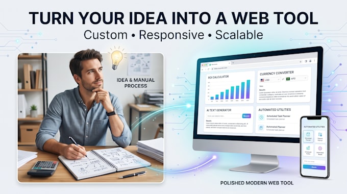 build a custom tools website, calculator, converter or ai web tool