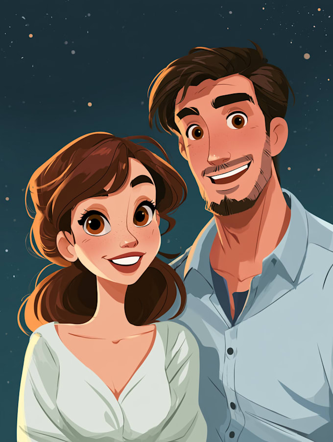 create a disney cartoon illustration