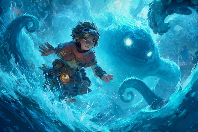 create amazing character illustrations for tcg or splash art