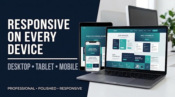 build a custom responsive website with HTML CSS and javascript