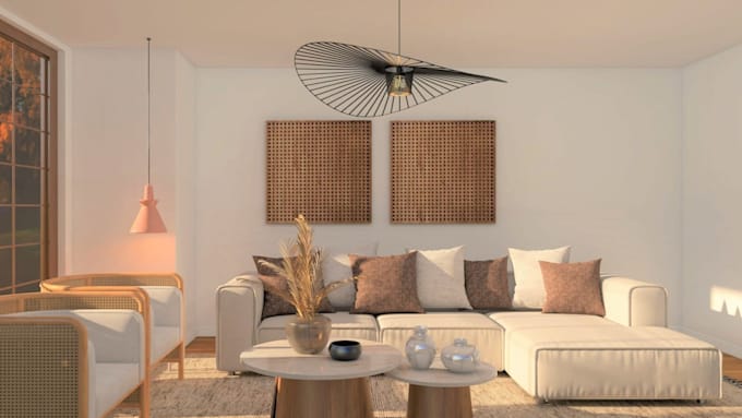 create a japandi wabi sabi interior