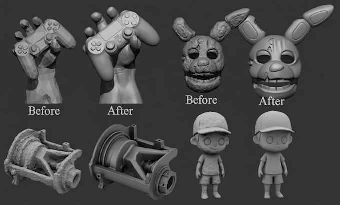 repair, modify, optimize stl, obj files and 3d custom modification for 3d print