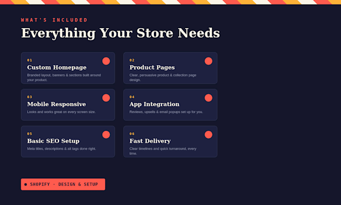 design a professional shopify store