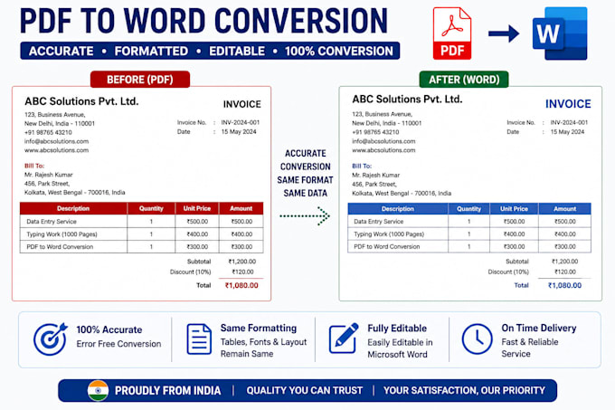 do fast data entry, typing and PDF to word conversion