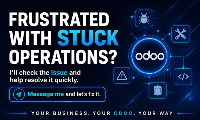 fix odoo errors, bugs, and technical issues quickly