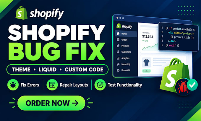 fix shopify theme bugs and liquid code errors
