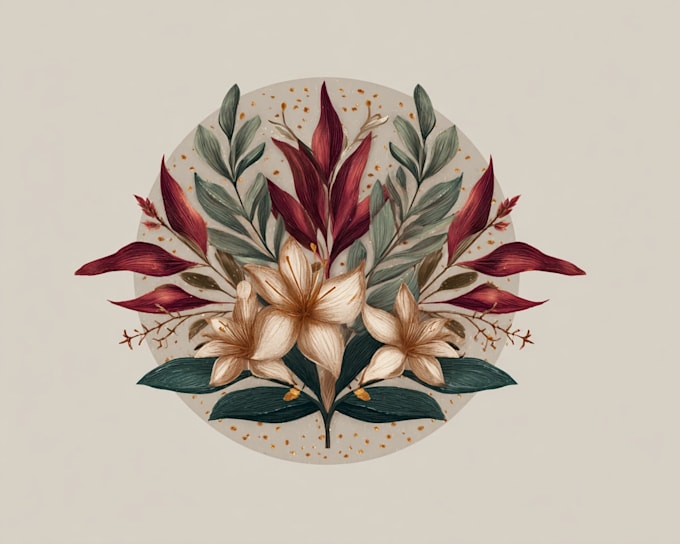do boho hand drawn botanical minimalist logo design