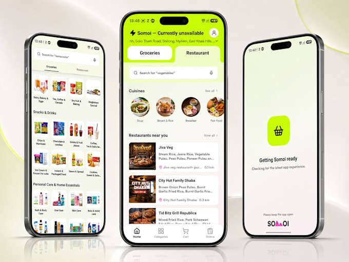 build a website or delivery app with admin panel