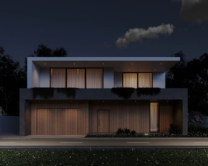 create exterior architectural 3d rendering