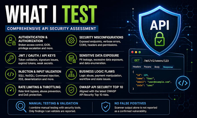perform an API security assessment and vulnerability testing