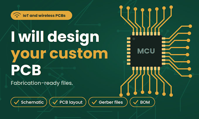 design pcb circuit, pcb design, pcb schematic, fabrication gerber and bom