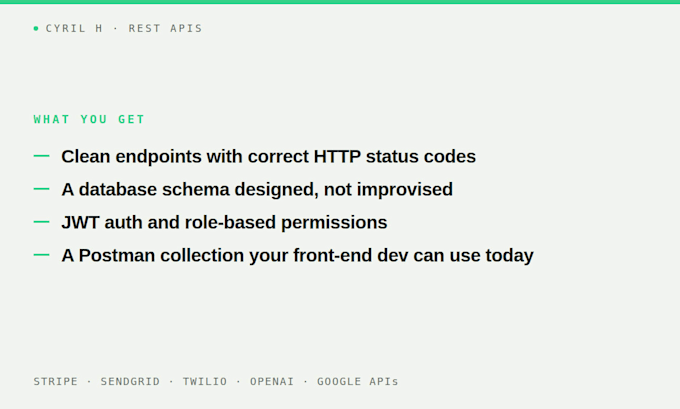 develop your rest api and backend in node js or python